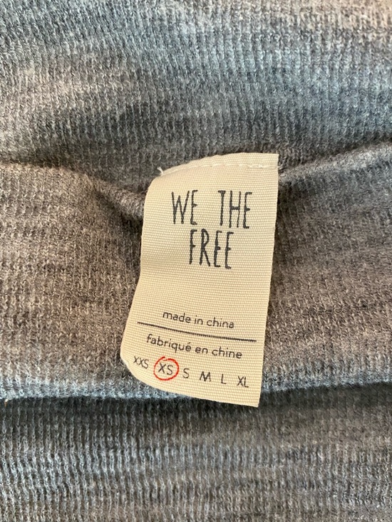 We The Free Free People Gray Zip Shoulder Sweater Top XS Oversized Knit - Picture 9 of 10